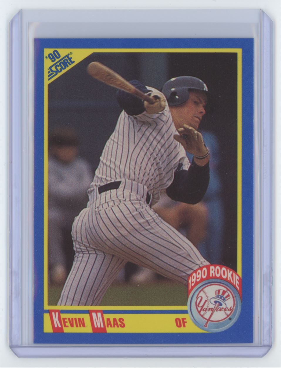 1990 Score Kevin Maas Rookie Baseball Card New York Yankees #606