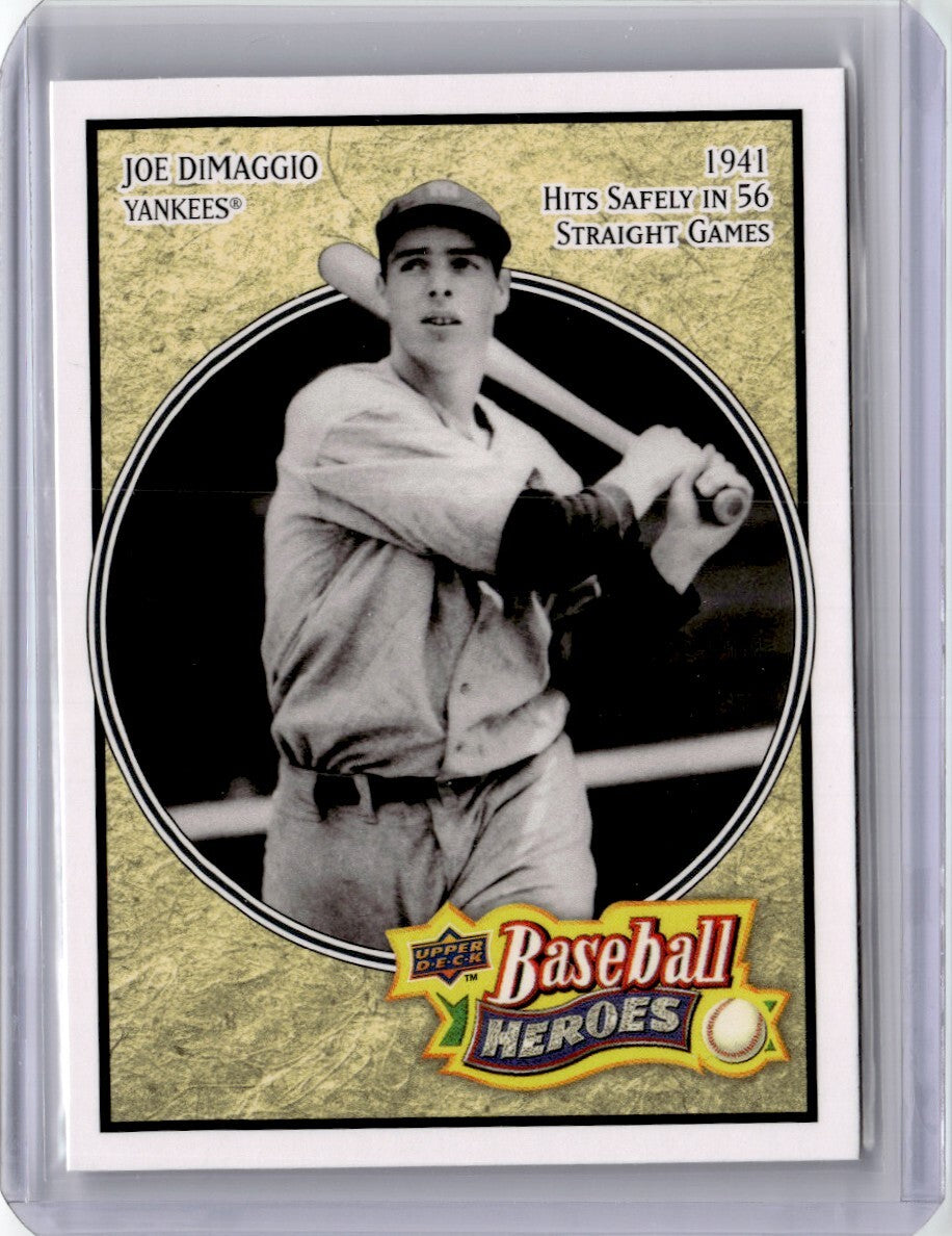 2008 Upper Deck Heroes Joe DiMaggio Baseball Card New York Yankees #127