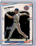 1988 Fleer Len Dykstra Baseball Card New York Mets #133