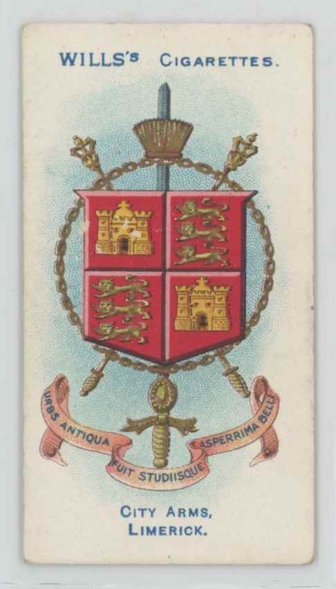 1906 Wills's Cigarettes Borough Arms Limerick #22