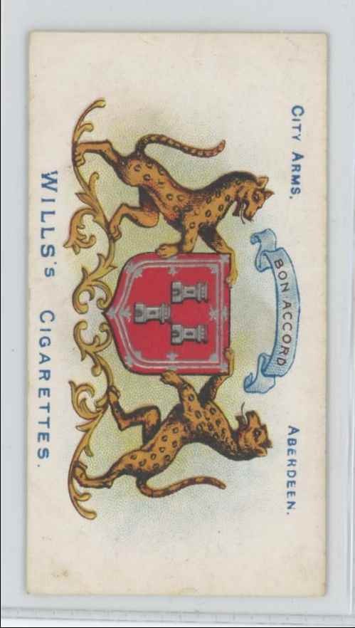 1906 Wills's Cigarettes Borough Arms Aberdeen #37