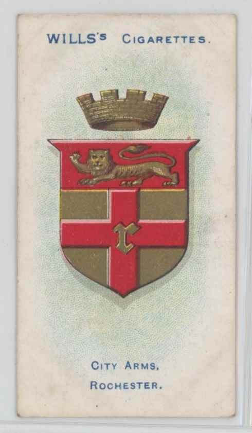 1906 Wills's Cigarettes Borough Arms Rochester #53