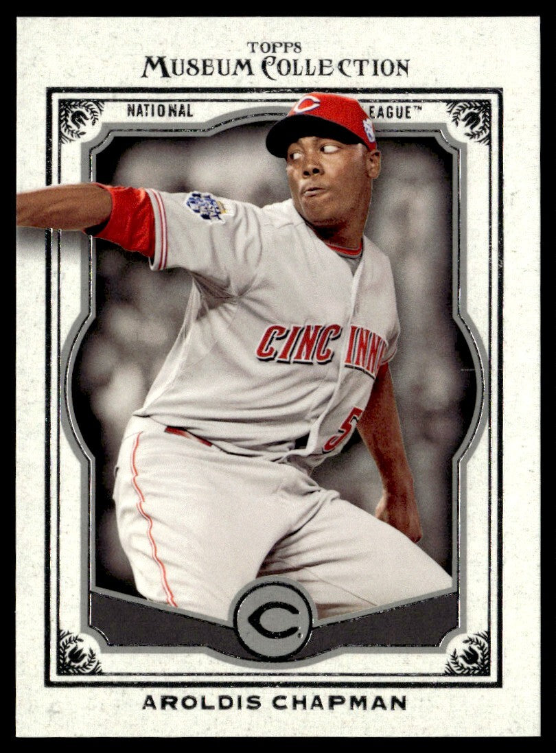 2013 Topps Museum Collection Aroldis Chapman Baseball Card Cincinnati Reds #67