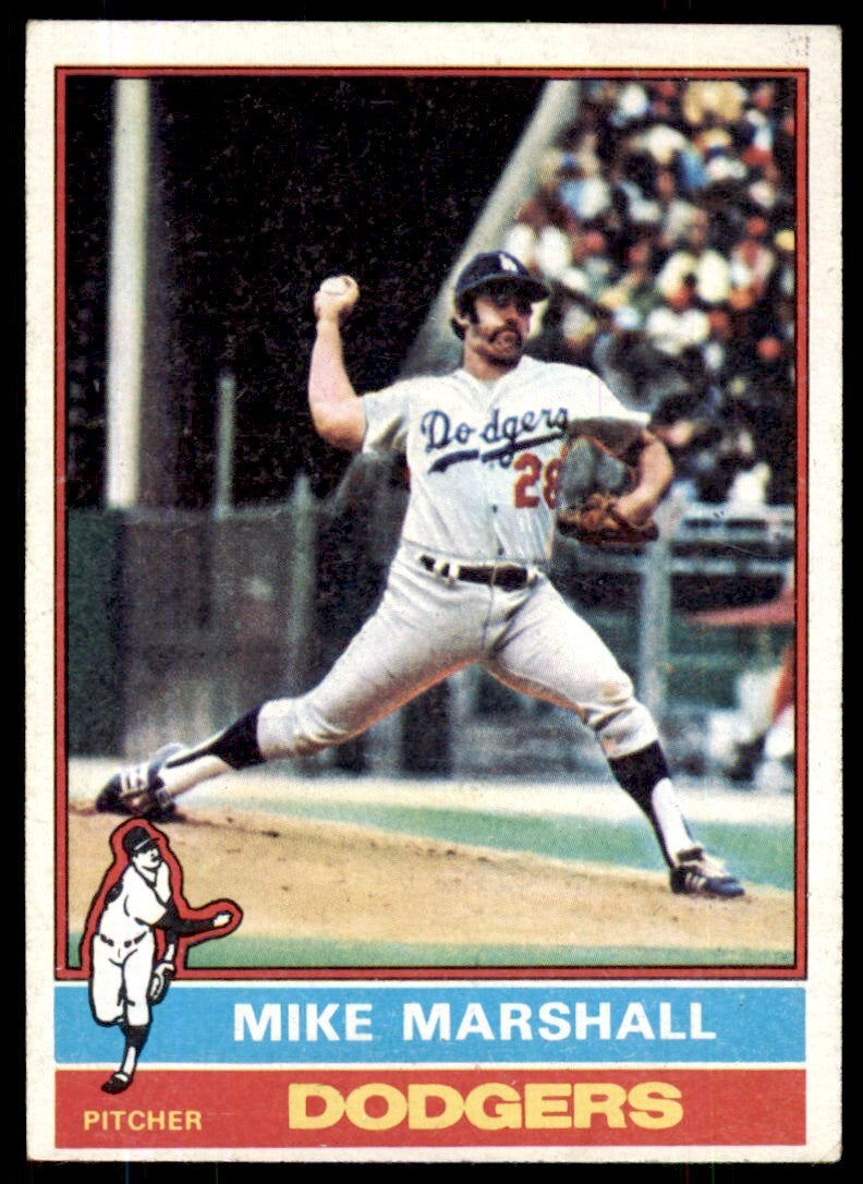 1976 TOPPS MIKE MARSHALL . LOS ANGELES DODGERS #465