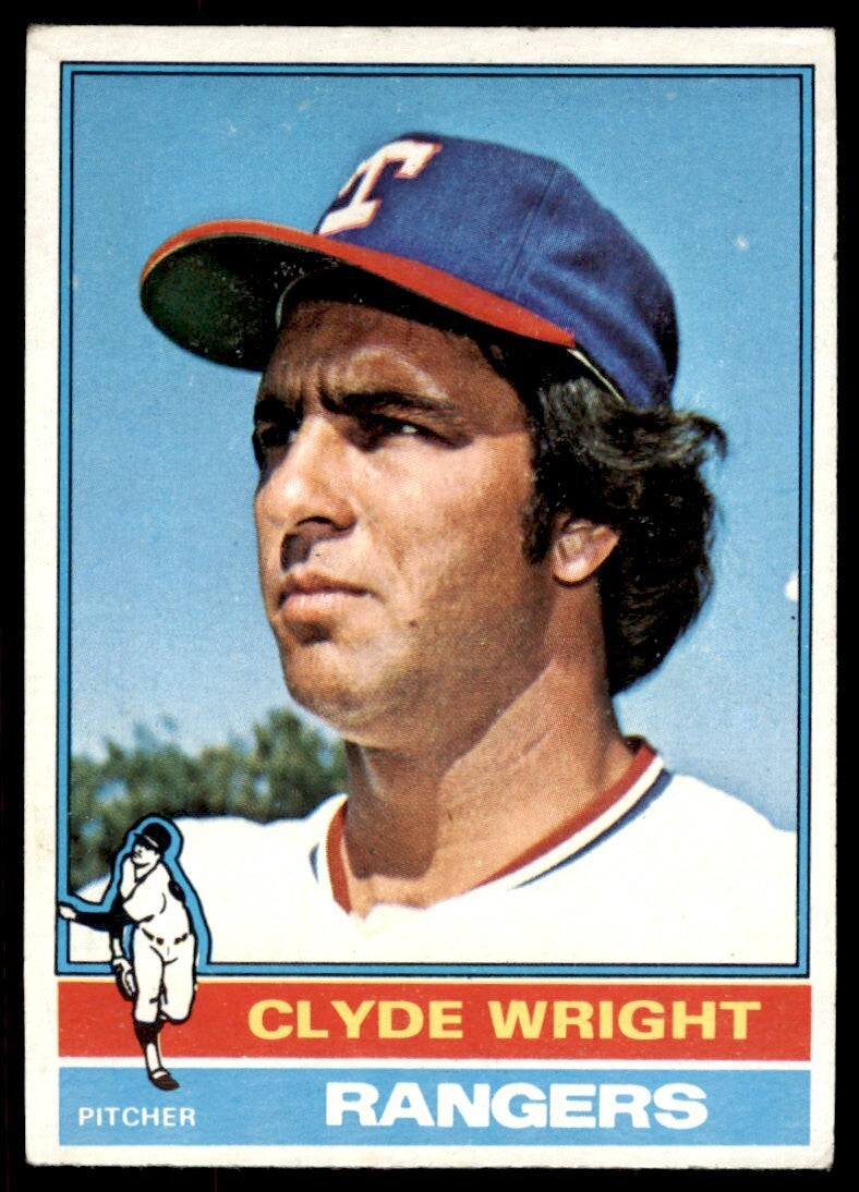 1976 TOPPS CLYDE WRIGHT . TEXAS RANGERS #559