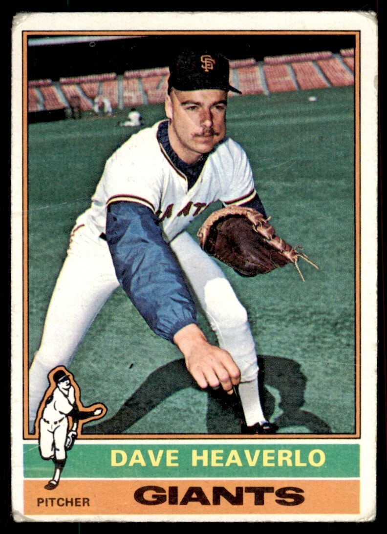 1976 TOPPS DAVE HEAVERLO ROOKIE . SAN FRANCISCO GIANTS #213