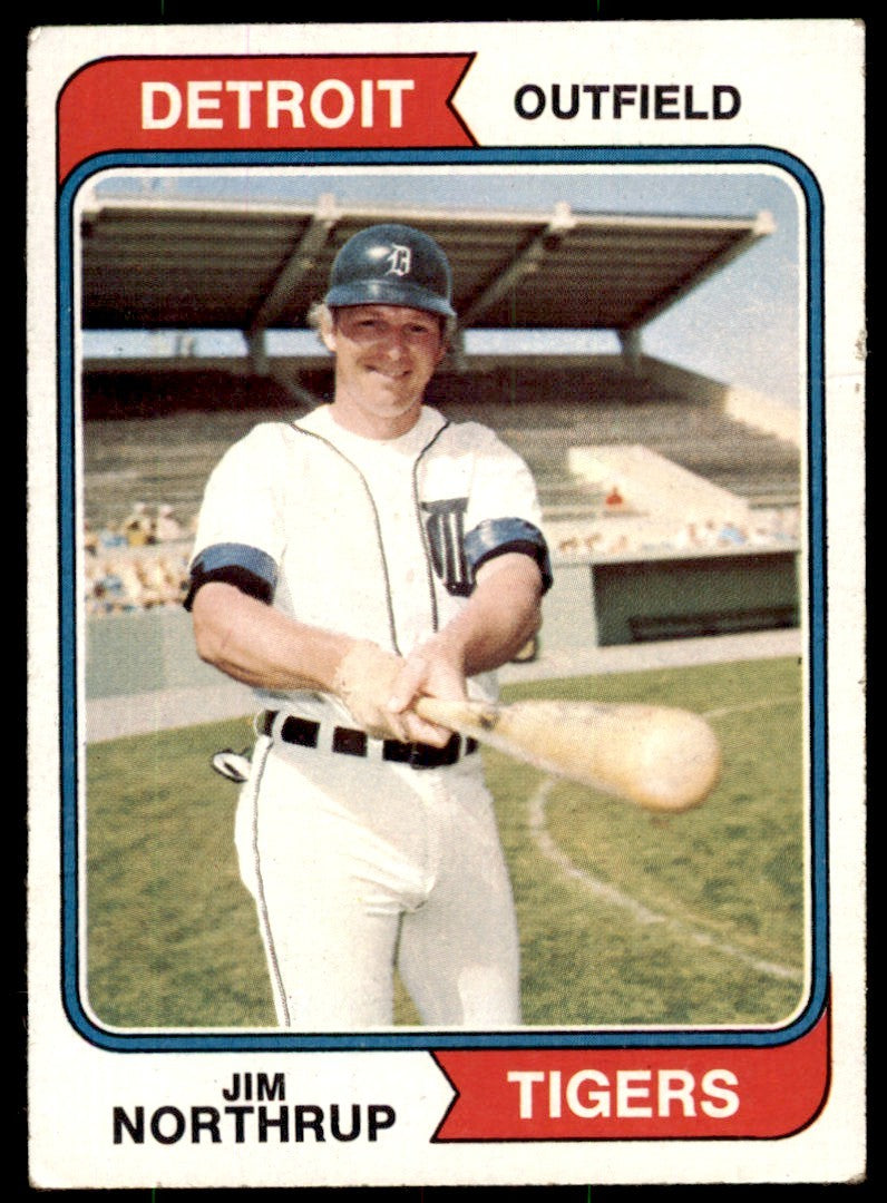 1974 TOPPS JIM NORTHRUP . DETROIT TIGERS #266