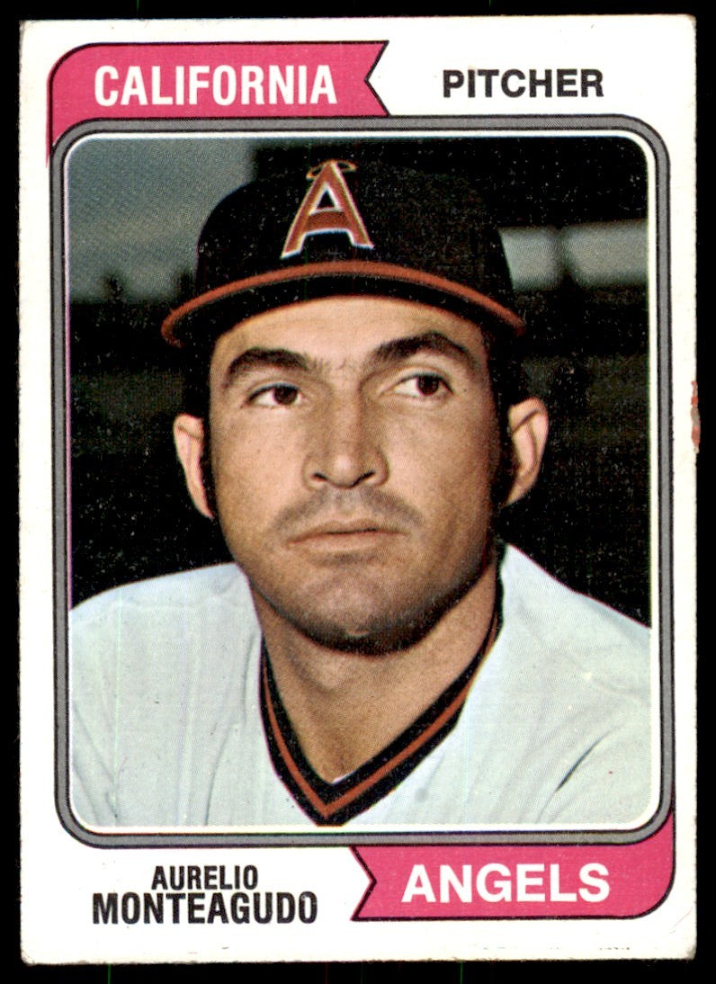 1974 TOPPS AURELIO MONTEAGUDO . CALIFORNIA ANGELS #139