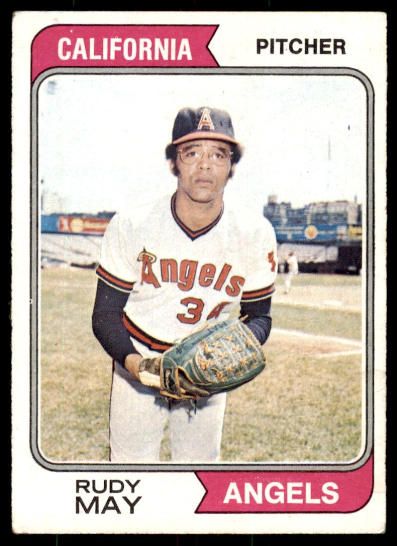 1974 TOPPS RUDY MAY . CALIFORNIA ANGELS #302