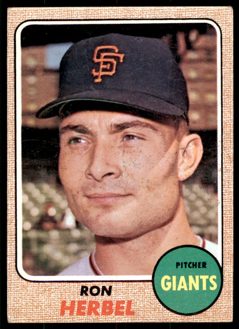 1968 TOPPS RON HERBEL . SAN FRANCISCO GIANTS #333