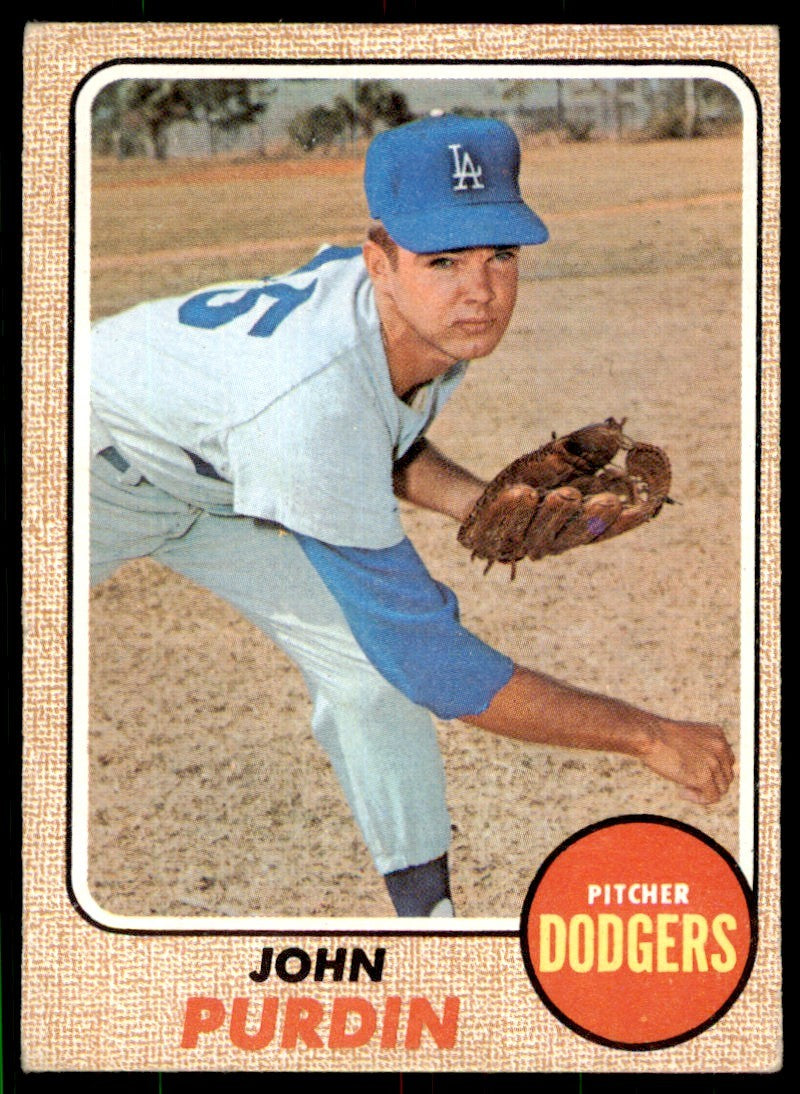 1968 TOPPS JOHN PURDIN . LOS ANGELES DODGERS #336