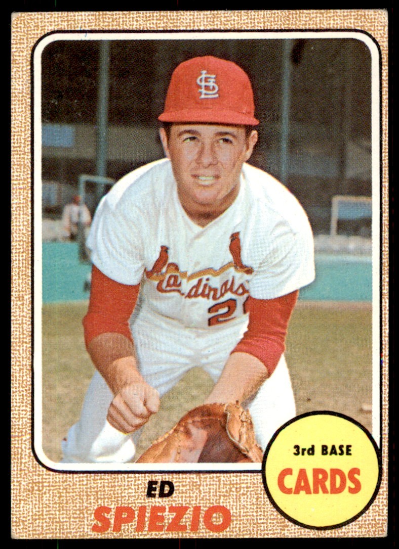 1968 TOPPS ED SPIEZIO . ST. LOUIS CARDINALS #349