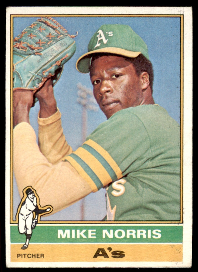 1976 TOPPS MIKE NORRIS ROOKIE . OAKLAND ATHLETICS #653