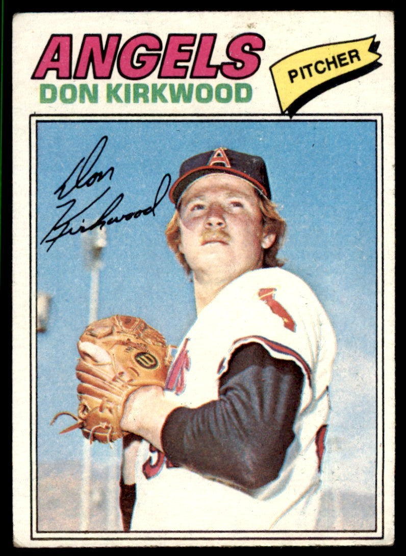 1977 TOPPS DON KIRKWOOD . CALIFORNIA ANGELS #519