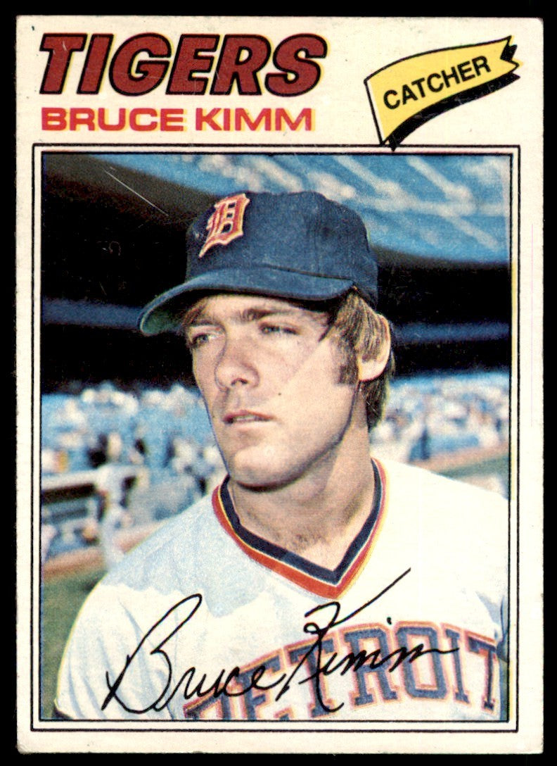 1977 TOPPS BRUCE KIMM ROOKIE . DETROIT TIGERS #554
