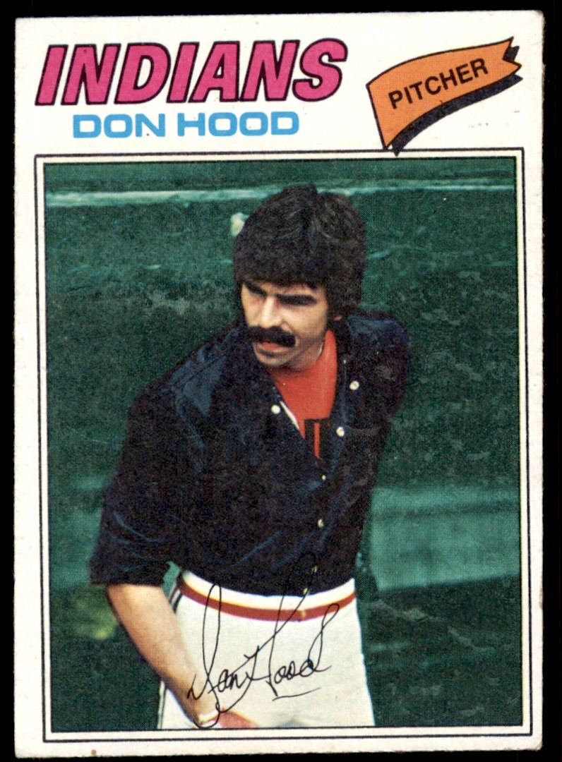 1977 TOPPS DON HOOD . CLEVELAND INDIANS #296