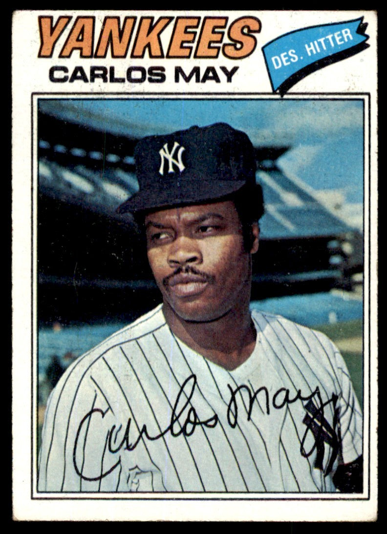 1977 TOPPS CARLOS MAY . NEW YORK YANKEES #568