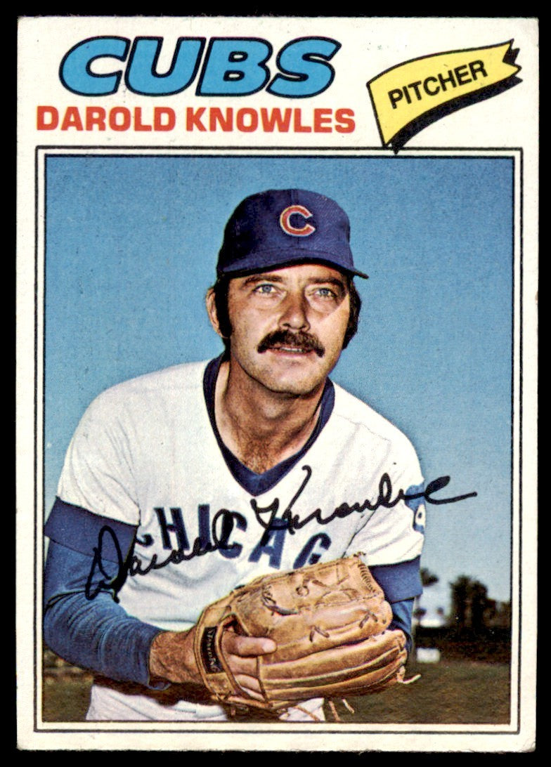 1977 TOPPS DAROLD KNOWLES . CHICAGO CUBS #169