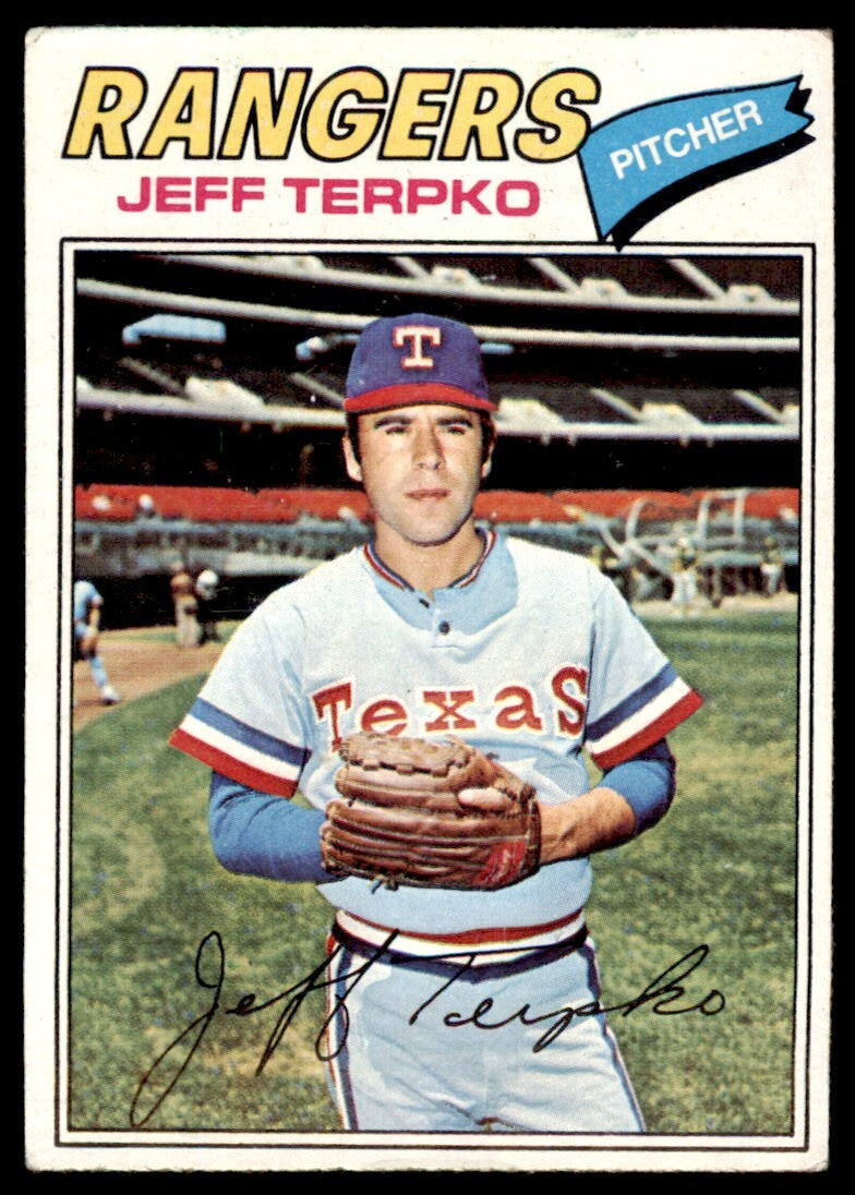 1977 TOPPS JEFF TERPKO ROOKIE . TEXAS RANGERS #137