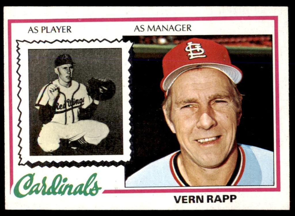 1978 TOPPS VERN RAPP ROOKIE . ST. LOUIS CARDINALS #324