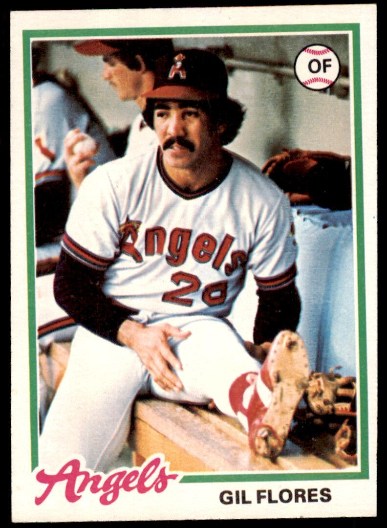 1978 TOPPS GIL FLORES ROOKIE . CALIFORNIA ANGELS #268
