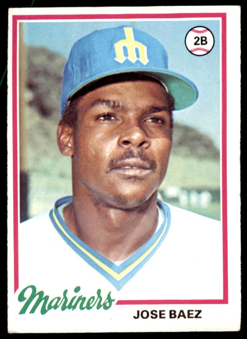 1978 TOPPS JOSE BAEZ ROOKIE . SEATTLE MARINERS #311