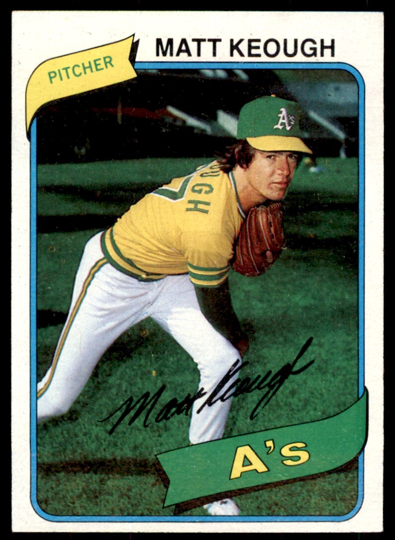 1980 TOPPS MATT KEOUGH . OAKLAND ATHLETICS #134