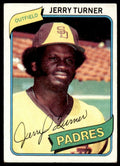 1980 TOPPS JERRY TURNER . SAN DIEGO PADRES #133