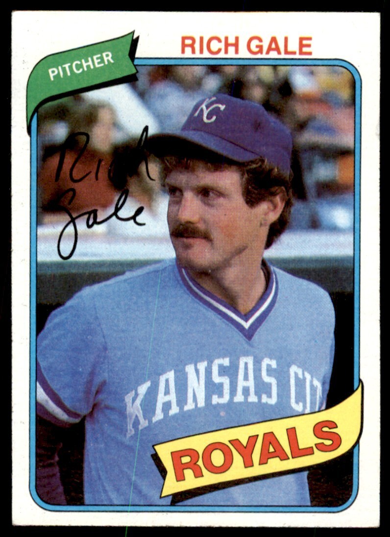 1980 TOPPS RICH GALE . KANSAS CITY ROYALS #433