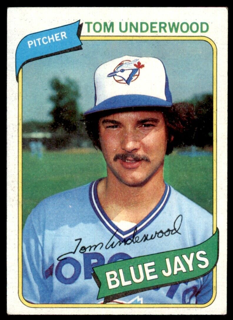 1980 TOPPS TOM UNDERWOOD . TORONTO BLUE JAYS #324