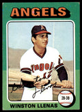 1975 TOPPS WINSTON LLENAS . CALIFORNIA ANGELS #597