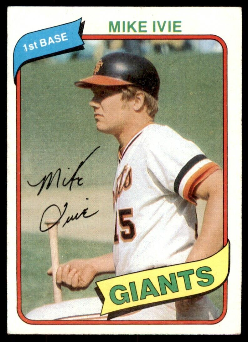 1980 TOPPS MIKE IVIE . SAN FRANCISCO GIANTS #62