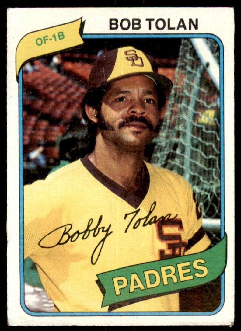 1980 TOPPS BOB TOLAN . SAN DIEGO PADRES #708