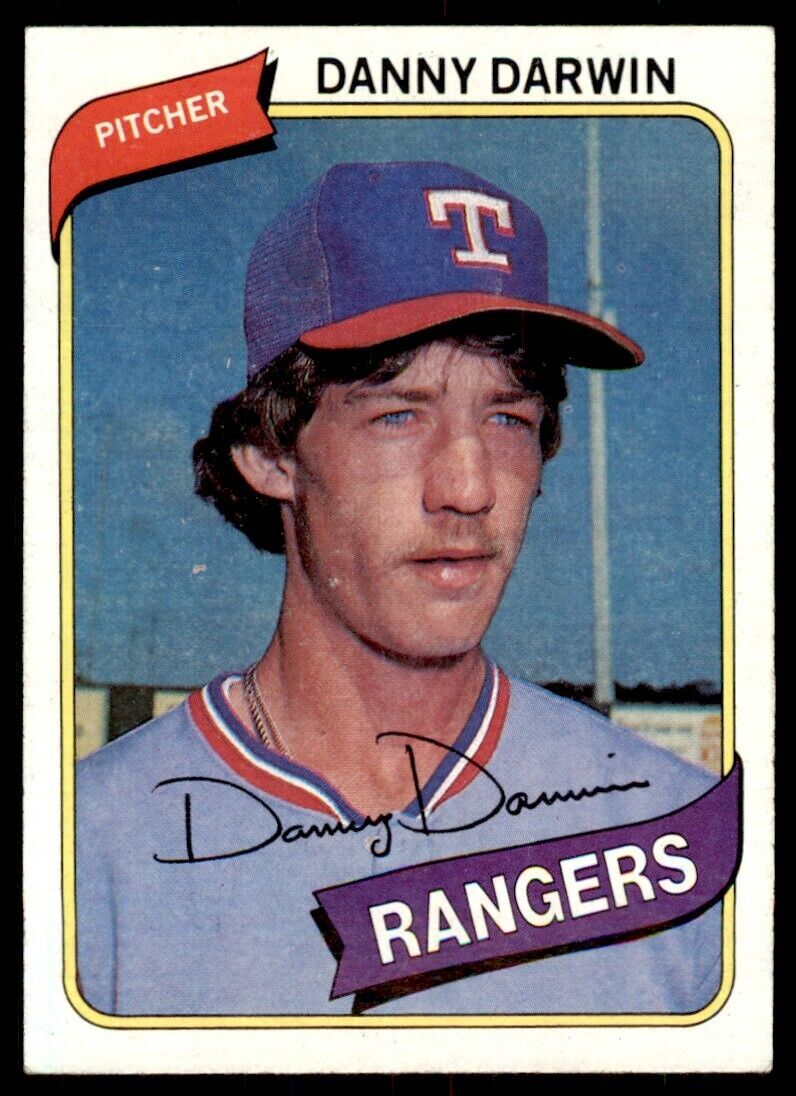 1980 TOPPS DANNY DARWIN . TEXAS RANGERS #498