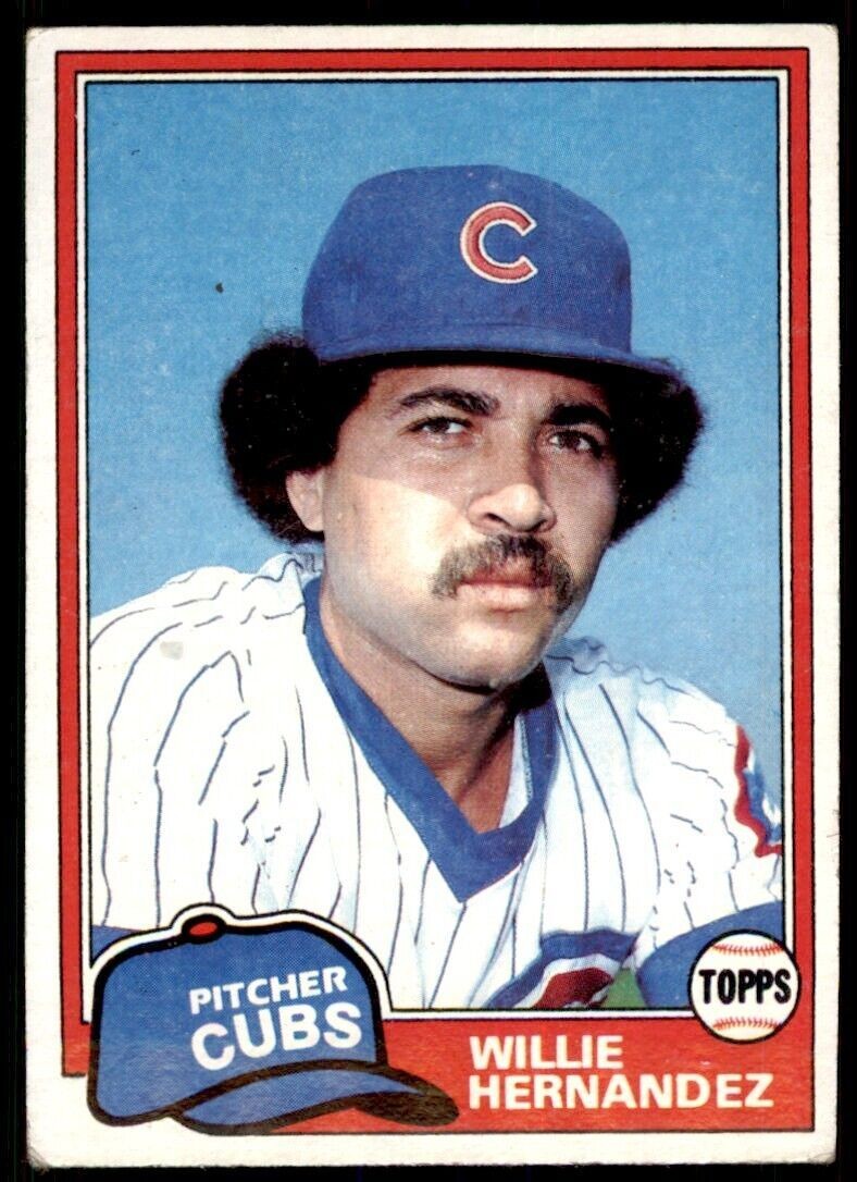 1981 TOPPS WILLIE HERNANDEZ . CHICAGO CUBS #238