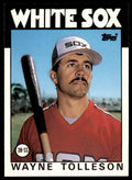 1986 TOPPS TRADED WAYNE TOLLESON . CHICAGO WHITE SOX #115T