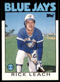 1986 TOPPS TRADED RICK LEACH . TORONTO BLUE JAYS #63T
