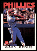 1986 TOPPS TRADED GARY REDUS . PHILADELPHIA PHILLIES #90T