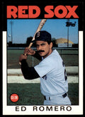 1986 TOPPS TRADED ED ROMERO . BOSTON RED SOX #95T