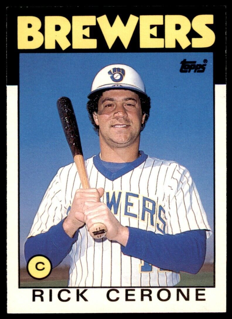 1986 TOPPS TRADED RICK CERONE . MILWAUKEE BREWERS #22T