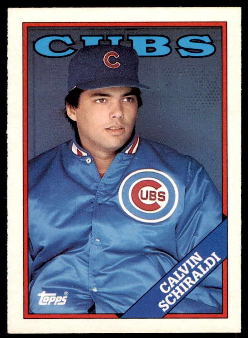 1988 TOPPS TRADED CALVIN SCHIRALDI . CHICAGO CUBS #104T