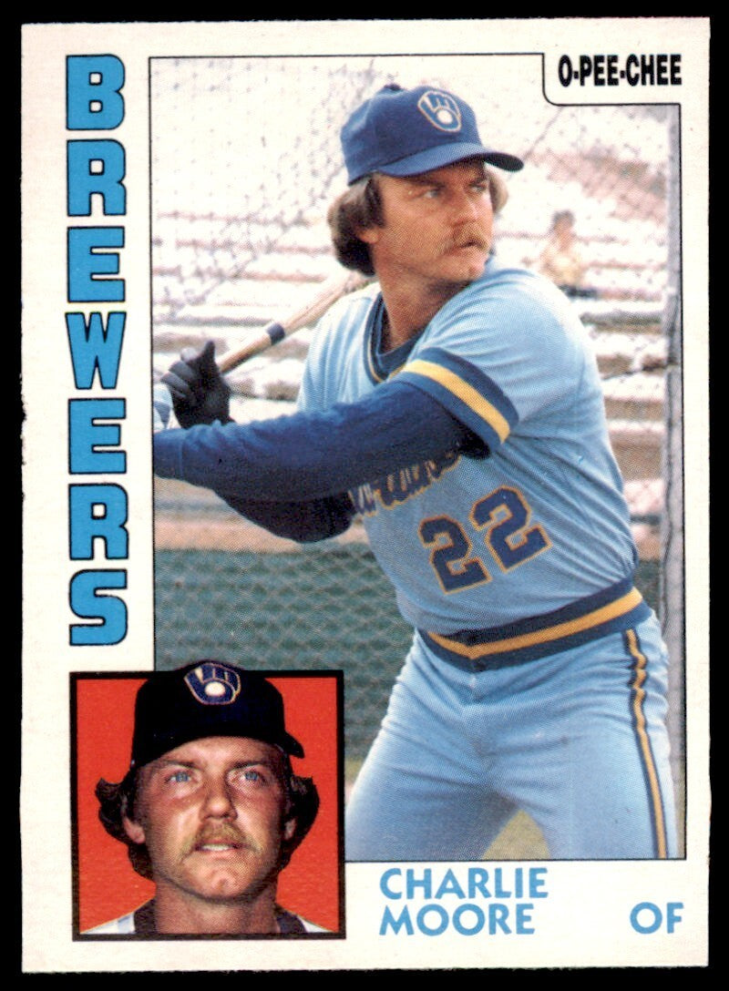 1984 O-PEE-CHEE CHARLIE MOORE . MILWAUKEE BREWERS #138