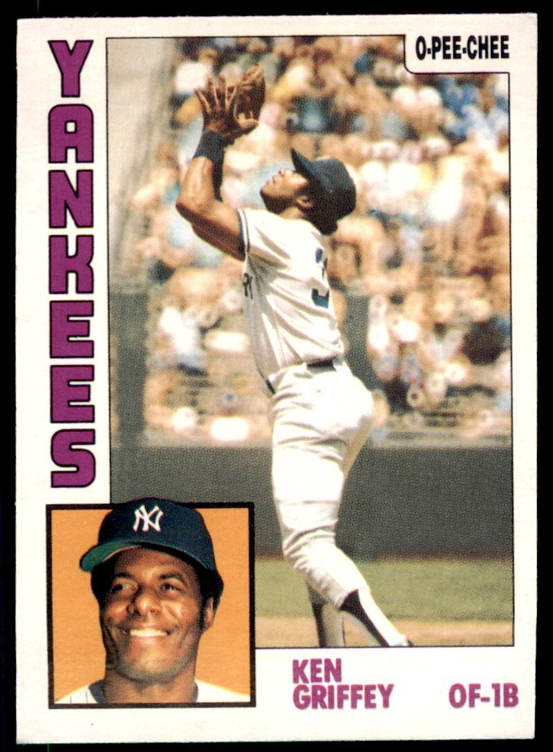 1984 O-PEE-CHEE KEN GRIFFEY . NEW YORK YANKEES #306