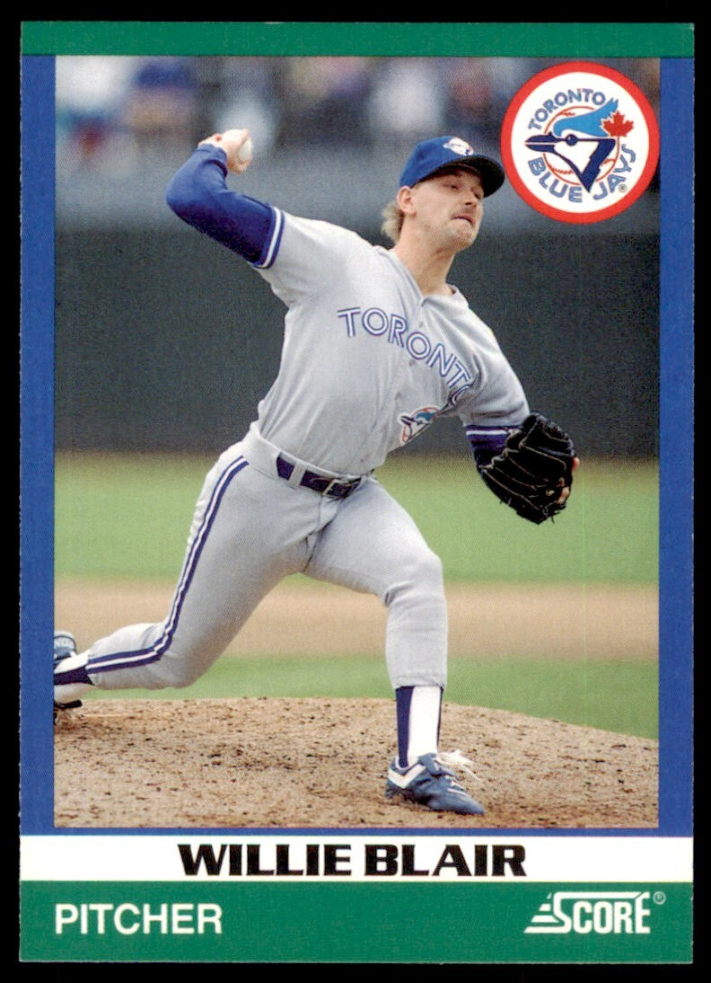 1991 SCORE 100 RISING STARS WILLIE BLAIR . TORONTO BLUE JAYS #19