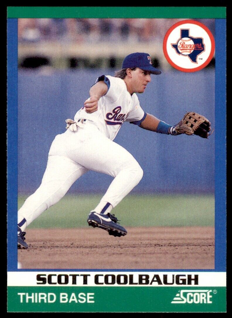 1991 SCORE 100 RISING STARS SCOTT COOLBAUGH . TEXAS RANGERS #36