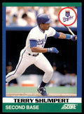 1991 Score 100 Rising Stars Terry Shumpert . Kansas City Royals #3
