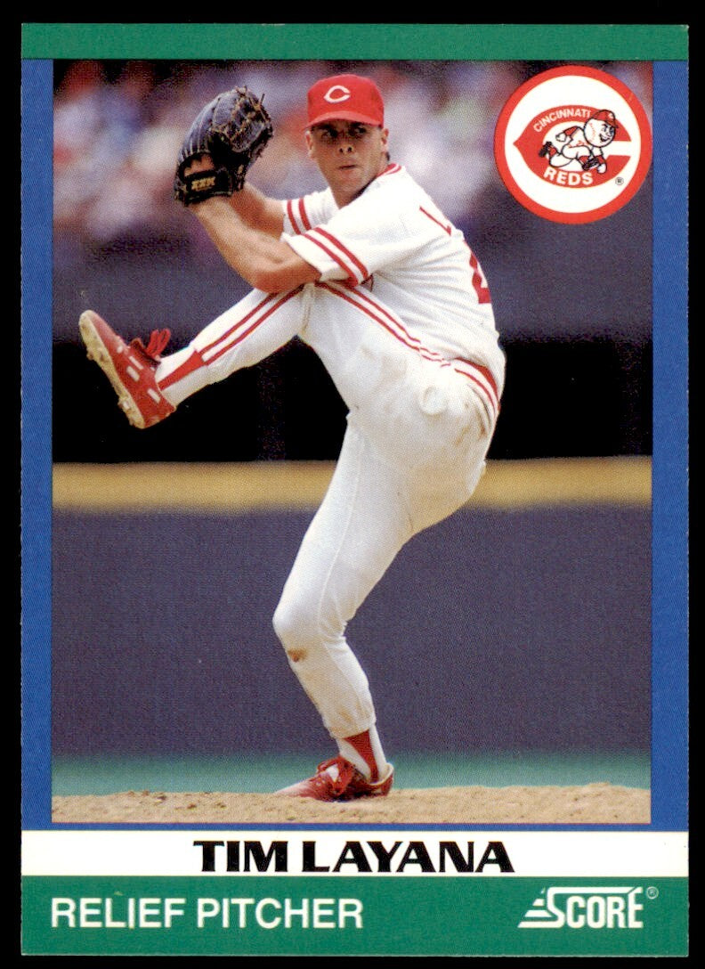 1991 SCORE 100 RISING STARS TIM LAYANA . CINCINNATI REDS #54