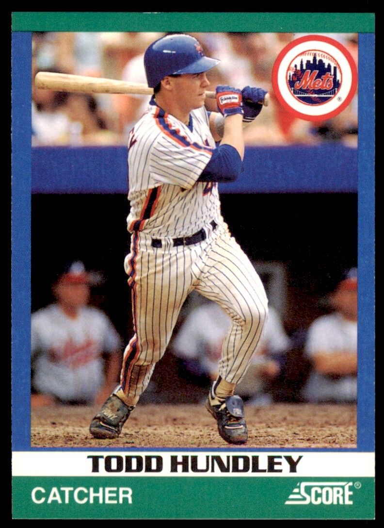 1991 SCORE 100 RISING STARS TODD HUNDLEY . NEW YORK METS #79