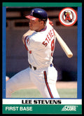 1991 SCORE 100 RISING STARS LEE STEVENS . CALIFORNIA ANGELS #82