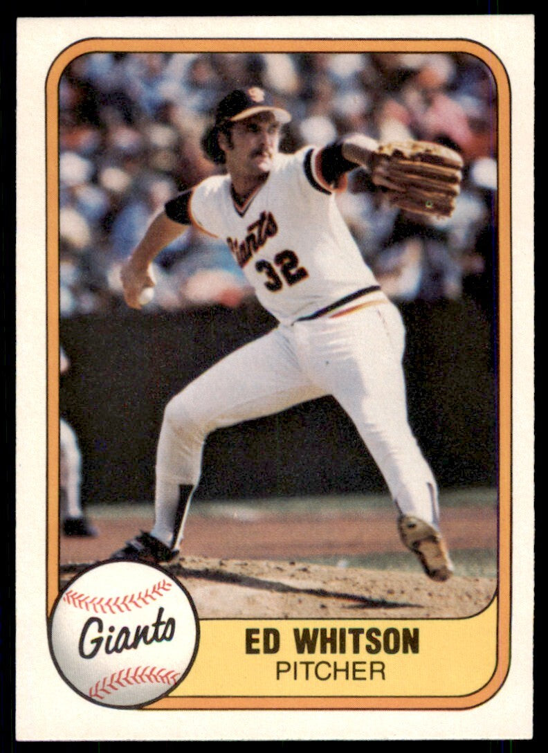 1981 FLEER ED WHITSON . SAN FRANCISCO GIANTS #444
